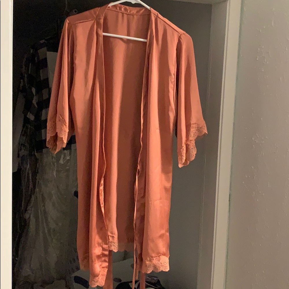 Silky robe